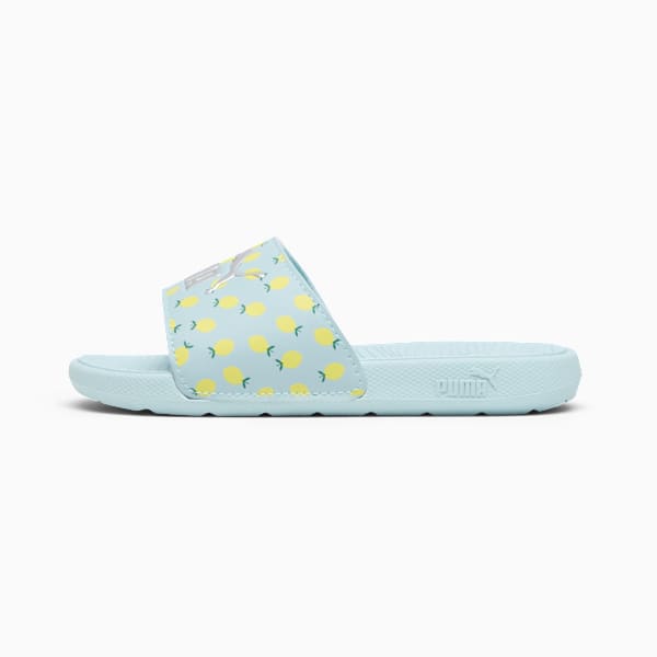 Sandalias Cool Cat 2.0 Lemon para niñas, Turquoise Surf-PUMA Silver-Lime Sheen-Vine, large-ARG