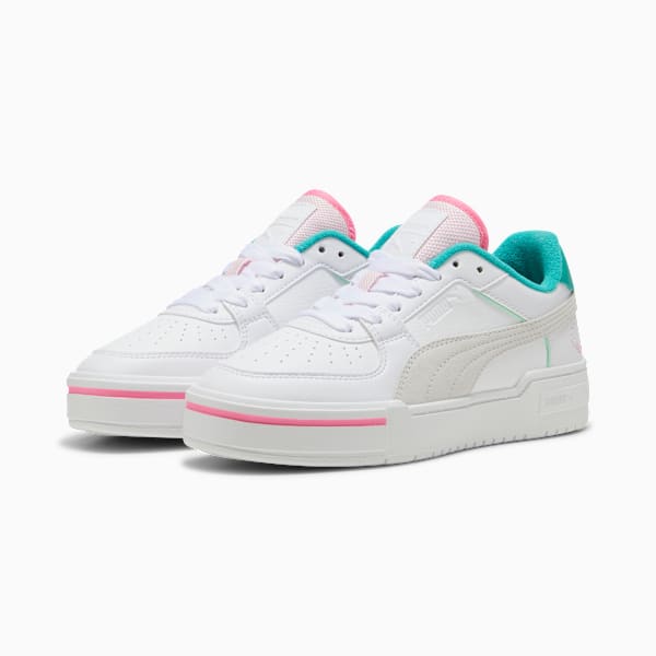Zapatillas para mujer CA Pro Retro Resort, PUMA White-Sparkling Green-Fast Pink, large-ARG