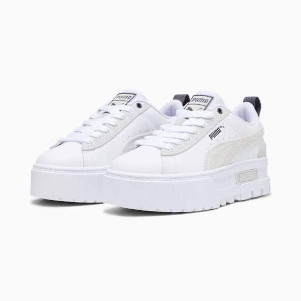 Zapatillas Mayze Mix para mujer, PUMA White-Dark Coal, large-ARG