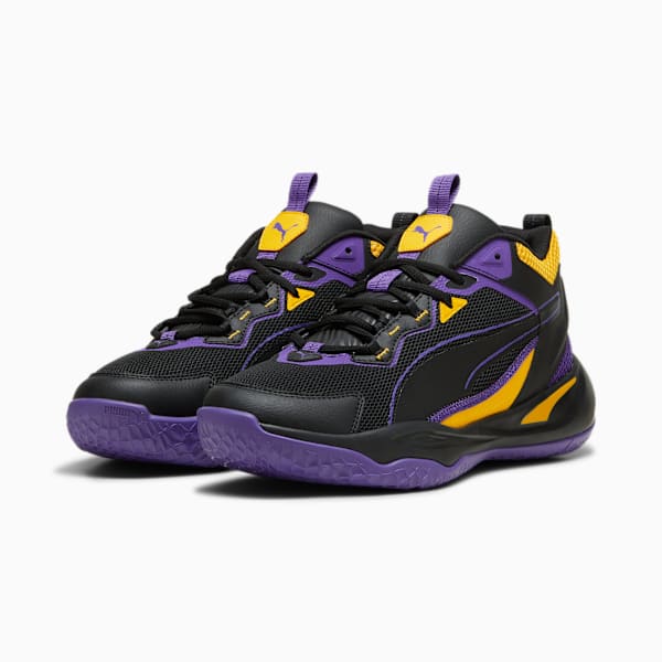 Zapatillas Playmaker ADP, PUMA Black-Team Violet-Yellow Sizzle, large-ARG