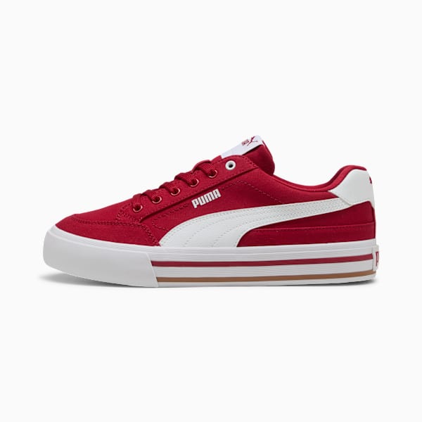 Tenis Court Classic Vulc Formstrip, Dark Crimson-PUMA White, large-MEX