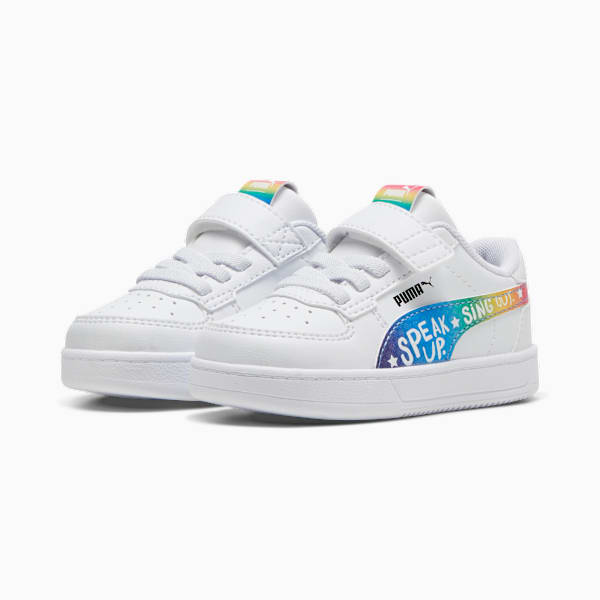 PUMA x TROLLS Caven 2.0 Toddlers' Sneakers, PUMA White-Active Red-Ravish, large-ZAF