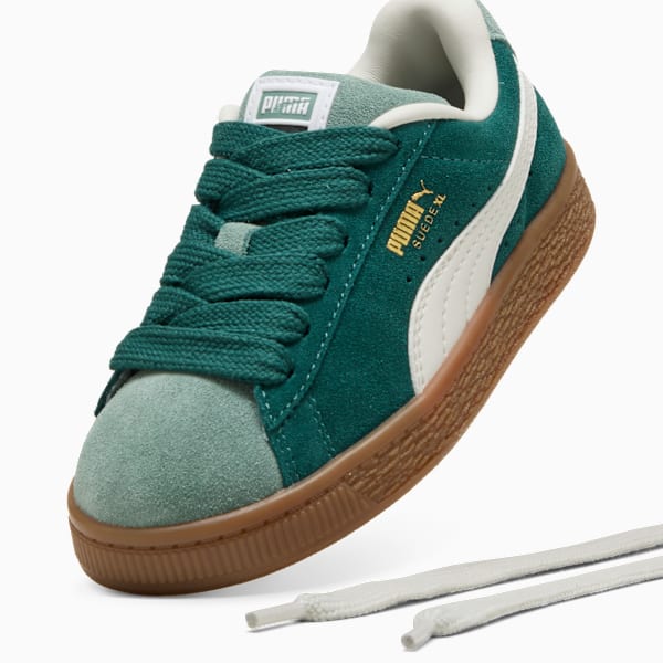 Zapatillas Suede XL para niños, Dark Myrtle-Vapor Gray-Green Moon, large-ARG