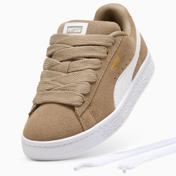 Suede XL Kids' Sneakers, Ice Coffee-PUMA White, large-ZAF
