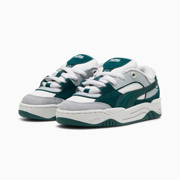 Tenis para niños mayores PUMA-180, Feather Gray-Dark Myrtle, large-MEX