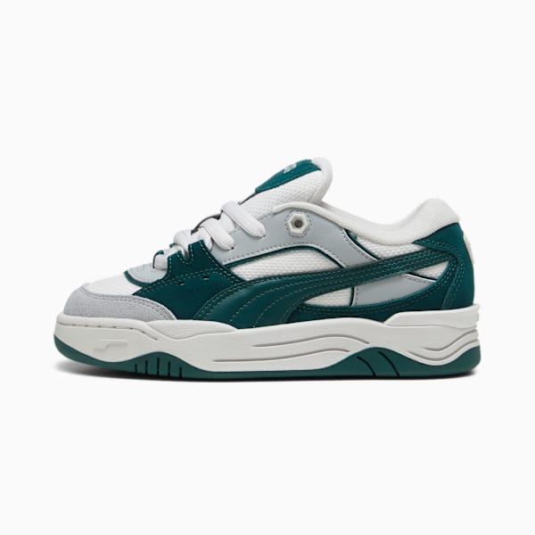 Tenis para niños mayores PUMA-180, Feather Gray-Dark Myrtle, large-MEX