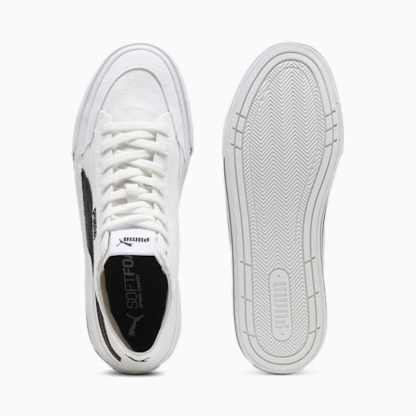 Court Classic Formstrip Mid Unisex Sneakers, PUMA White-PUMA Black, large-MEX