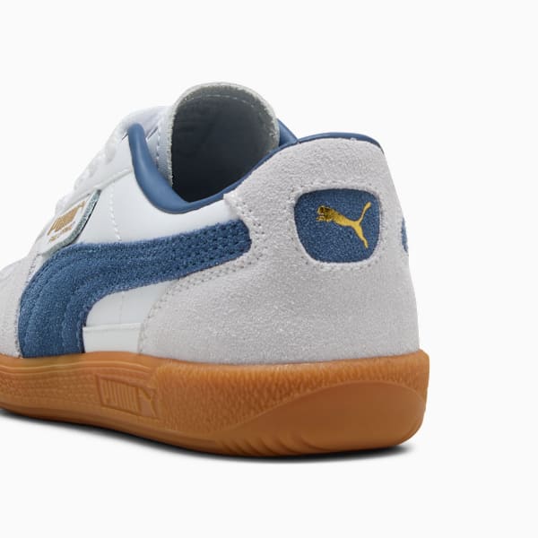 Palermo Leather Sneakers Kids, PUMA White-Dark Indigo, large-ZAF