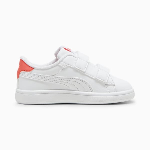 PUMA Smash 3.0 Badges Toddlers' Sneakers, PUMA White-Frosted Dew-Salmon, large-MEX