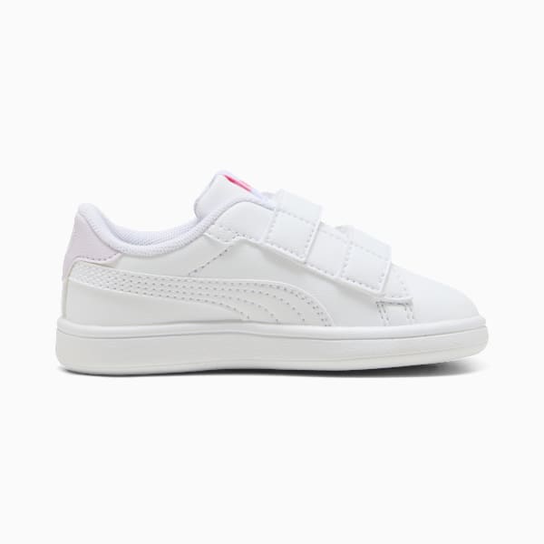 PUMA Smash 3.0 Badges Toddlers' Sneakers, PUMA White-Magic Rose-Lilac Frost, large-MEX