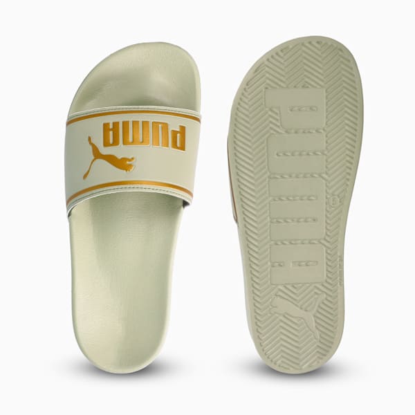 Poolcat Slides Women, Lux Army-PUMA Gold, large-ZAF