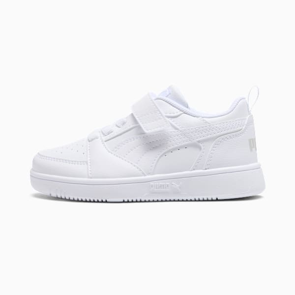 Tenis PUMA Rebound V6 para niños, PUMA White-Cool Light Gray, large-MEX