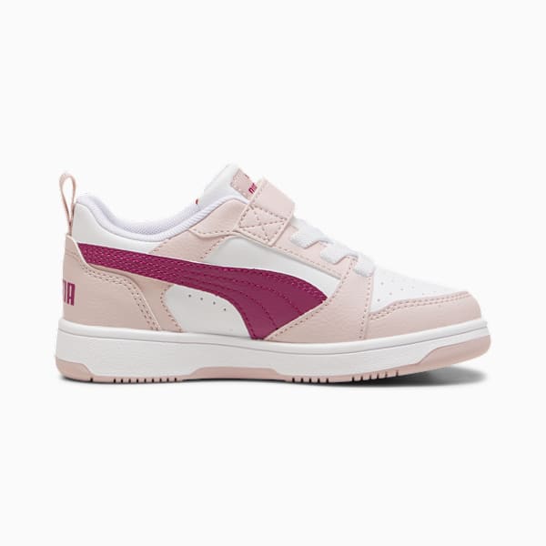 Tenis PUMA Rebound V6 para niños, Mauve Mist-Magenta Gleam-PUMA White, large-MEX
