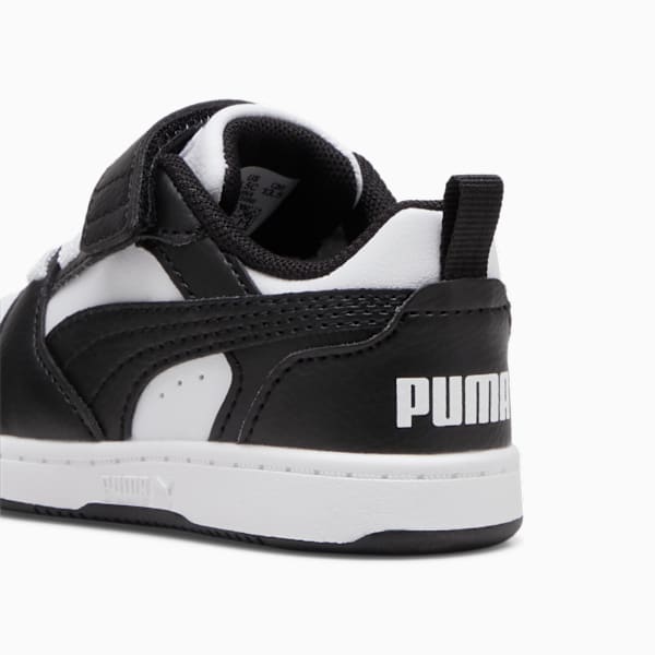 PUMA Rebound v6 Lo Toddlers' Sneakers, PUMA White-PUMA Black, large-MEX