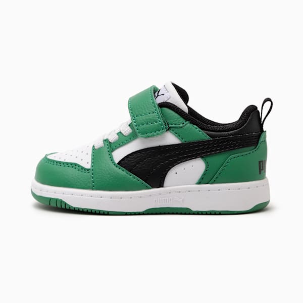 Tenis PUMA Rebound v6 Starblitz para bebés, PUMA White-PUMA Black-Archive Green, large-MEX