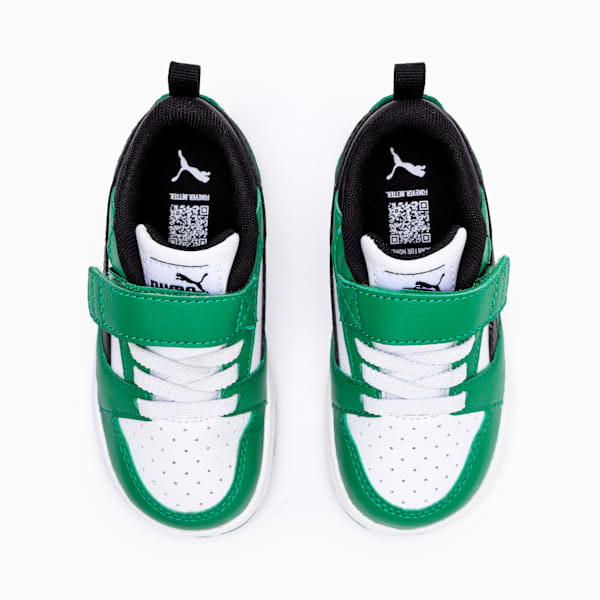 Tenis PUMA Rebound v6 Starblitz para bebés, PUMA White-PUMA Black-Archive Green, large-MEX