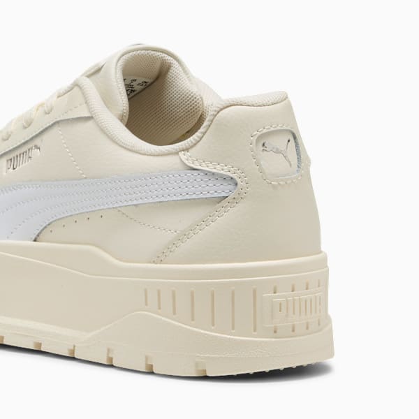 Karmen II Leather Sneakers Women, Frosted Ivory-PUMA White-PUMA Silver, large-MEX