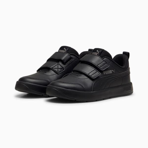 Tenis Courtflex V3 para niños, PUMA Black-PUMA Black-Cast Iron, large-MEX