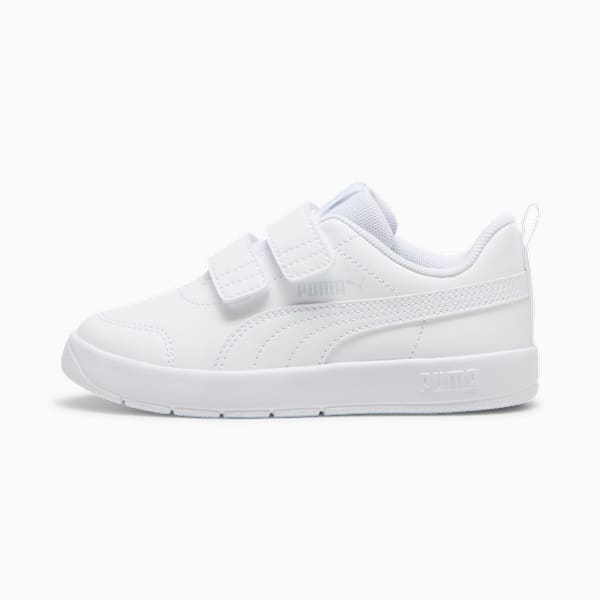 Tenis Courtflex V3 para niños, PUMA White-PUMA White-Silver Mist, large-MEX