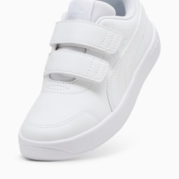 Tenis Courtflex V3 para niños, PUMA White-PUMA White-Silver Mist, large-MEX