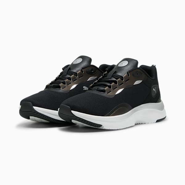 SOFTRIDE Orla Metallic Dream Sneakers Women, PUMA Black-PUMA Silver-Matte Silver-PUMA White, large-MEX