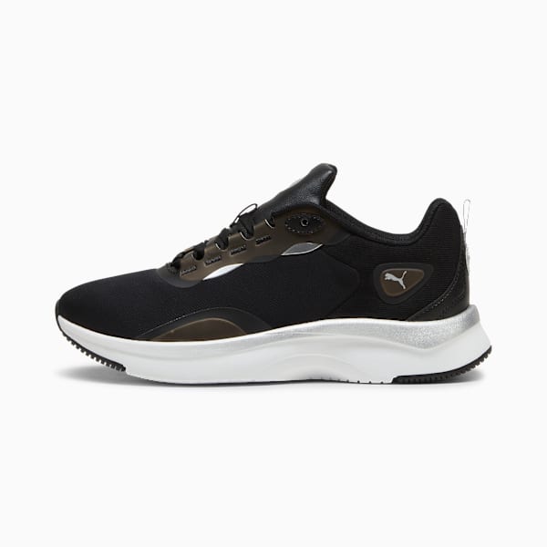SOFTRIDE Orla Metallic Dream Sneakers Women, PUMA Black-PUMA Silver-Matte Silver-PUMA White, large-MEX