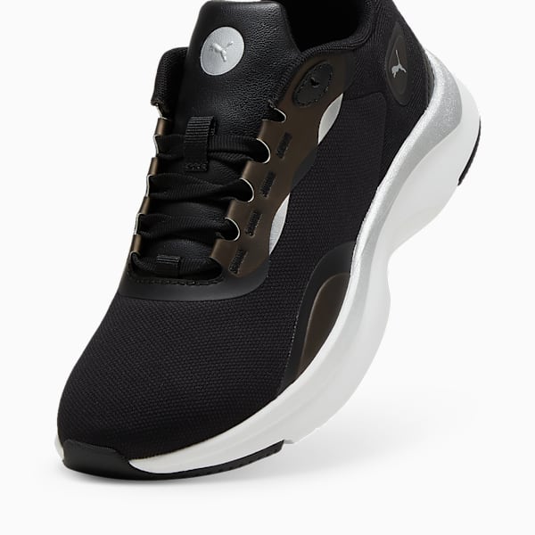 SOFTRIDE Orla Metallic Dream Sneakers Women, PUMA Black-PUMA Silver-Matte Silver-PUMA White, large-MEX