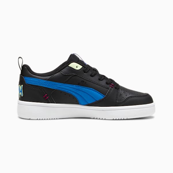 Rebound V6 Lo Mid 90s Sneakers Youth, PUMA Black-Hyperlink Blue-PUMA White, large-ZAF