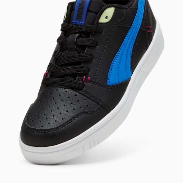 Rebound V6 Lo Mid 90s Sneakers Youth, PUMA Black-Hyperlink Blue-PUMA White, large-ZAF