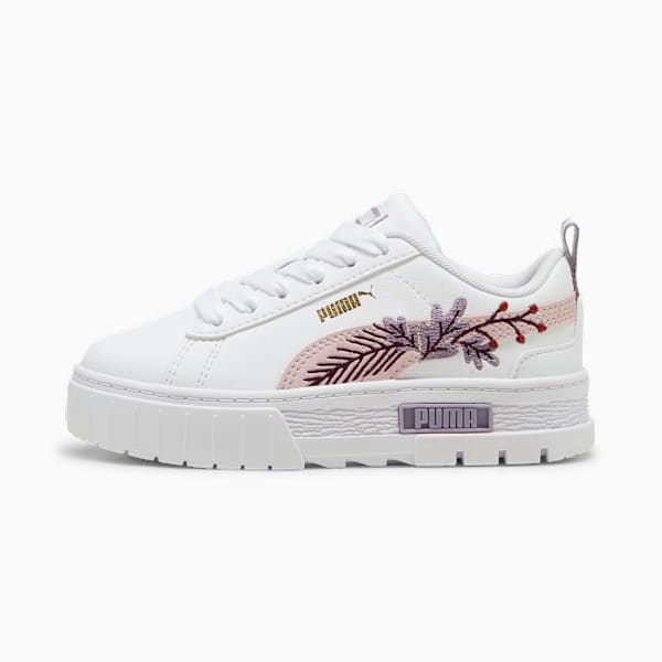 Zapatillas Mayze Winter Embroidery para niños, PUMA White-Mauve Mist, large-ARG