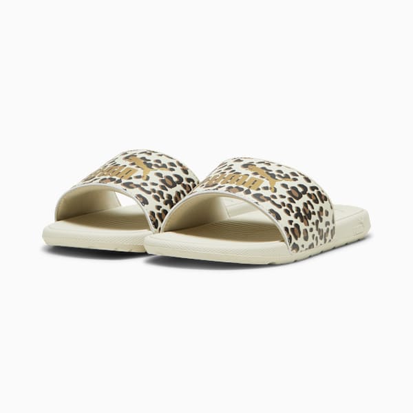 Chanclas Cool Cat 2.0 Animal para niños grandes, Desert Dust-Gold-Haute Coffee, large-MEX
