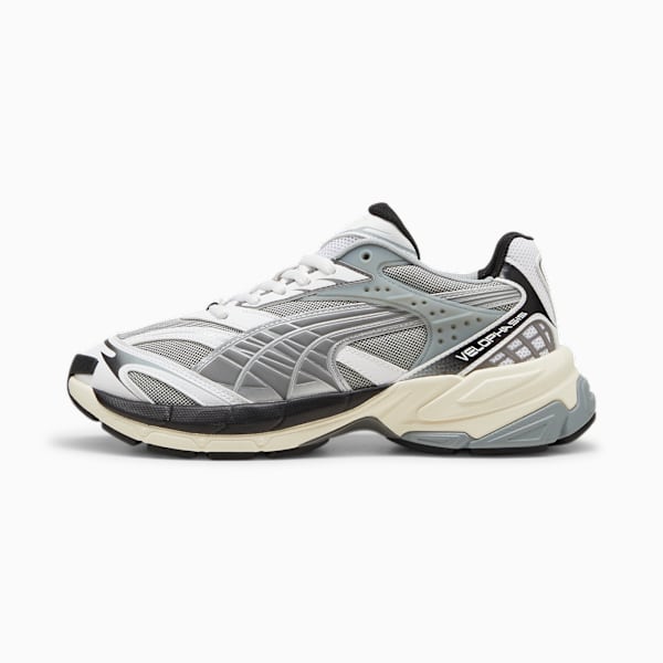 Tenis deportivas Velophasis nacidas en la década de 2000, PUMA White-Cool Mid Gray, large-MEX