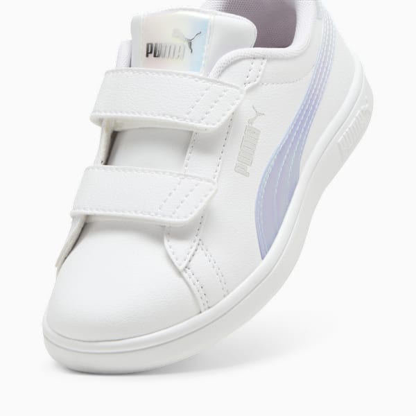 Tenis Infantiles Smash 3.0 Holo 2.0, PUMA White-Mauve Mist-PUMA Silver, large-MEX