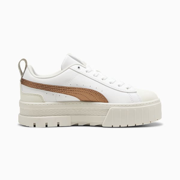 Tenis Mayze Glow-Up para mujer, PUMA White-Vapor Gray, large-MEX