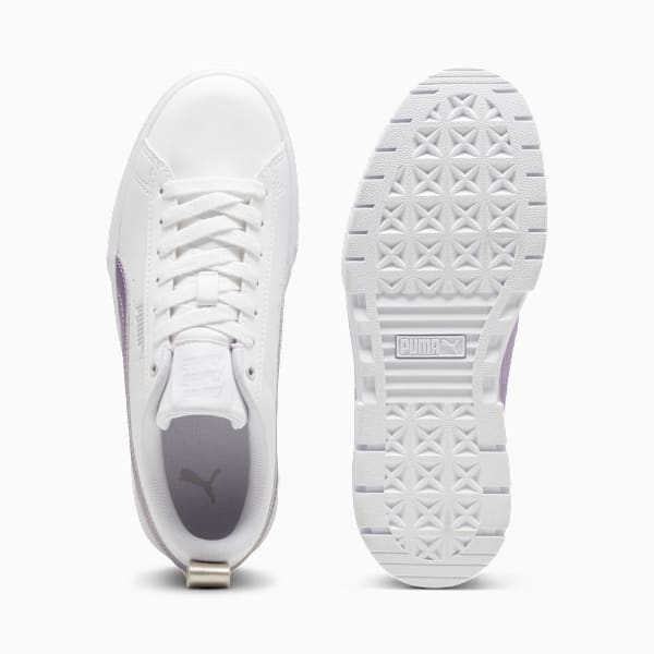 Tenis Mayze Glow-Up para mujer, PUMA White-Feather Gray, large-MEX