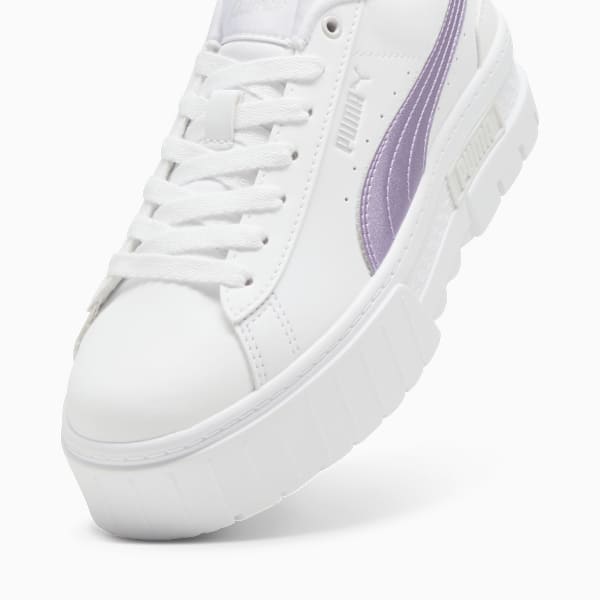 Tenis Mayze Glow-Up para mujer, PUMA White-Feather Gray, large-MEX