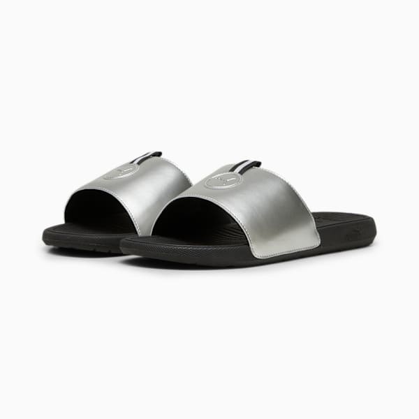 Cool Cat 2.0 Metallic Dream Slides Unisex, PUMA Black-PUMA Silver, large-MEX