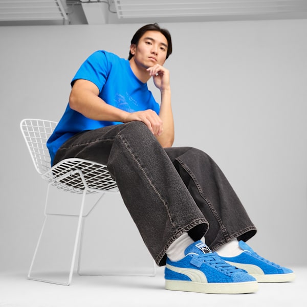 Zapatillas Suede Mohair unisex, PUMA Team Royal-Frosted Ivory, large-ARG