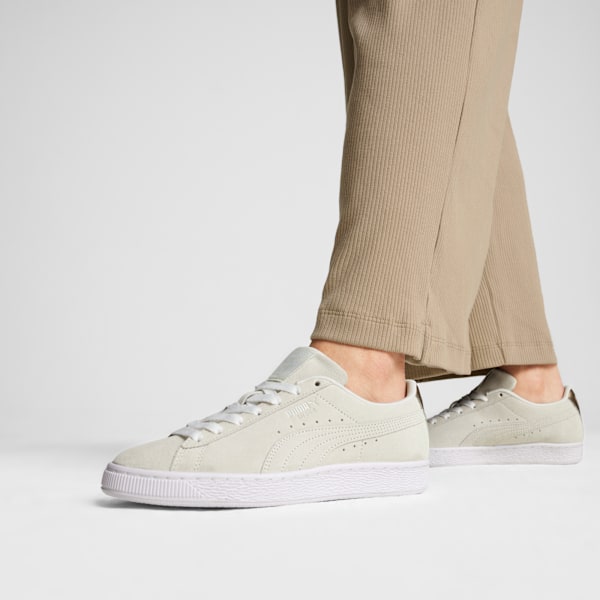 Suede Classic Glow-Up Sneakers Women, Vapor Gray-PUMA White, large-MEX