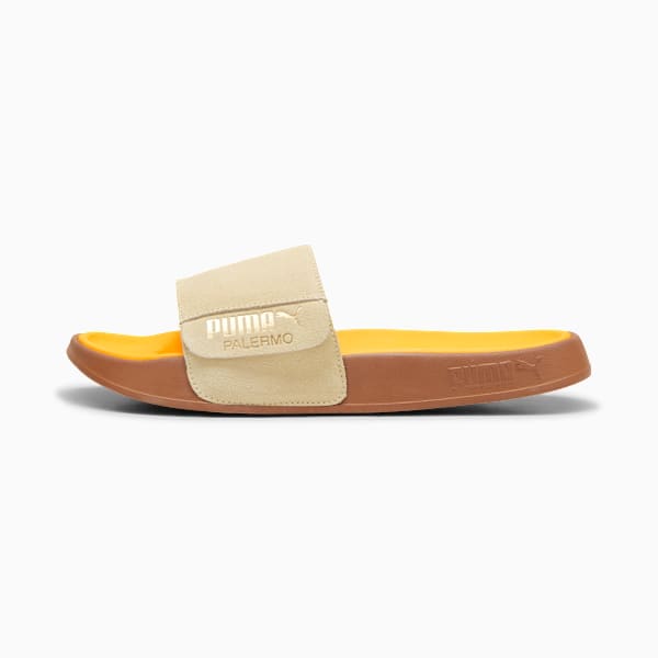 Leadcat 2.0 Palermo Foil Slides Unisex, Creamy Vanilla-PUMA Gold-Tangerine-Gum, large-MEX