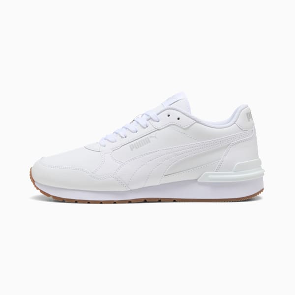 Zapatillas ST Runner v4 Cuero, PUMA White-Glacial Gray-Gum, large-ARG