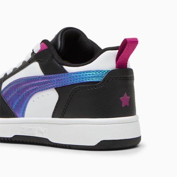 Tenis niños Rebound V6 Mid Bouncy Sky, PUMA White-Magenta Gleam-PUMA Black, large-MEX