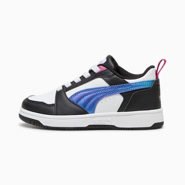 Tenis niños Rebound V6 Mid Bouncy Sky, PUMA White-Magenta Gleam-PUMA Black, large-MEX