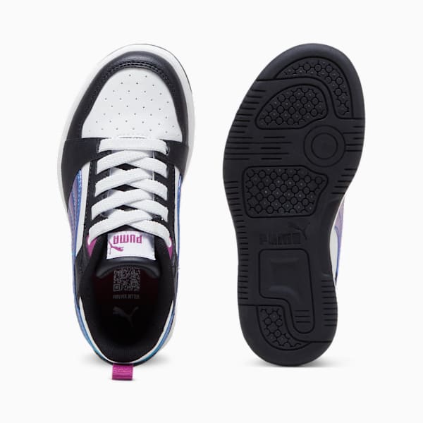 Tenis niños Rebound V6 Mid Bouncy Sky, PUMA White-Magenta Gleam-PUMA Black, large-MEX