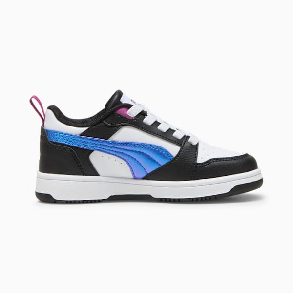 Tenis niños Rebound V6 Mid Bouncy Sky, PUMA White-Magenta Gleam-PUMA Black, large-MEX