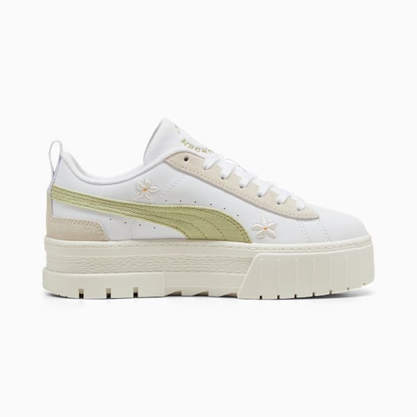 Zapatillas Mayze Embroidery Wns, PUMA White-Pistachio Green, large-ARG