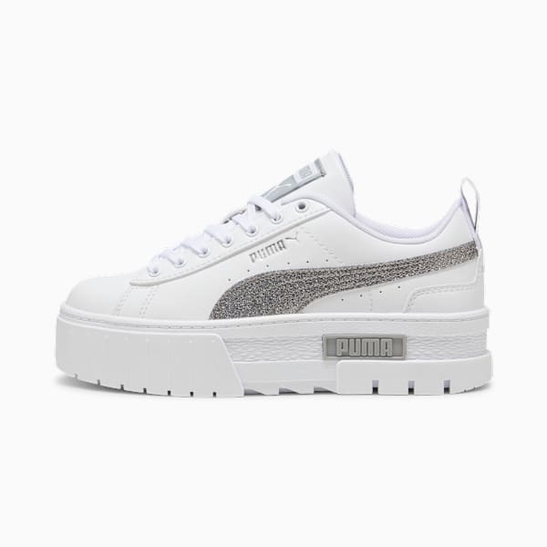Tenis niños Mayze Glitter, PUMA White-PUMA Silver, large-MEX