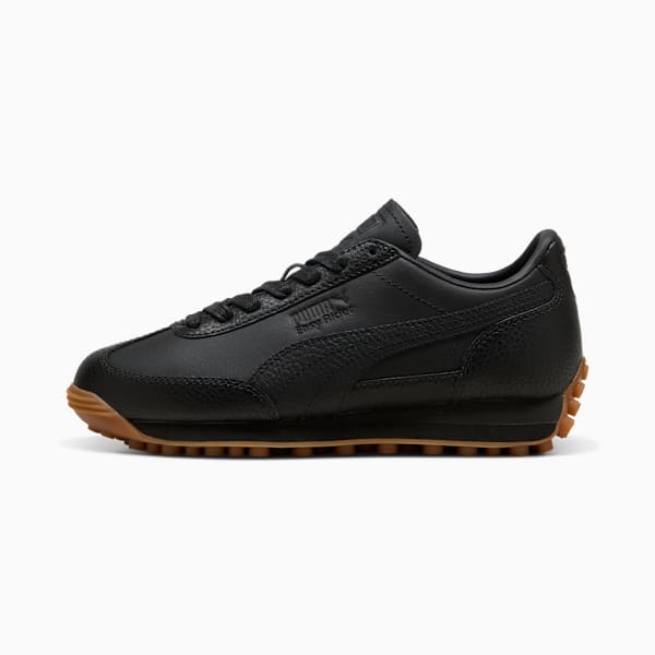 Easy Rider Leather Sneakers Youth, PUMA Black, large-MEX