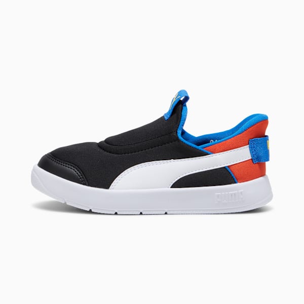 Tenis Courtflex v3 Ease In para niños, PUMA Black-PUMA White-Redmazing, large-MEX