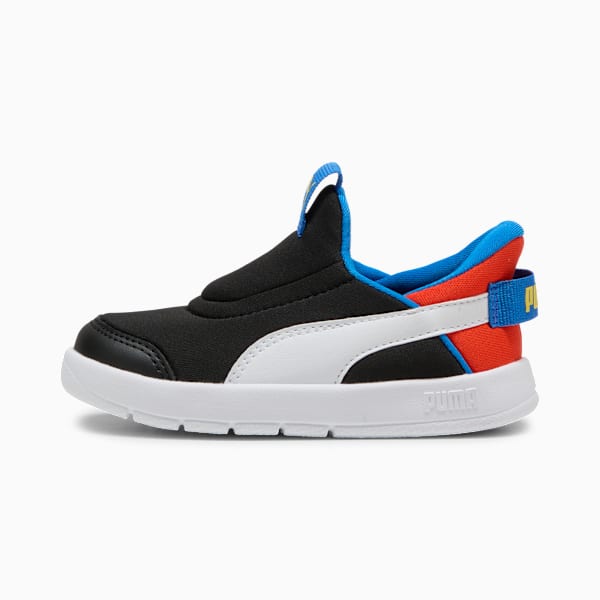 Tenis Courtflex v3 Ease In para niños, PUMA Black-PUMA White-Redmazing, large-MEX